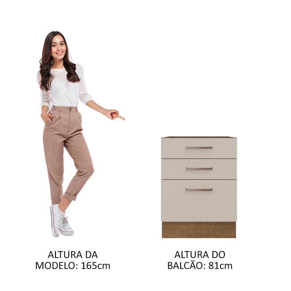 Foto 5 pulgar | Mueble para Cocina Madesa Beige con 3 Cajones