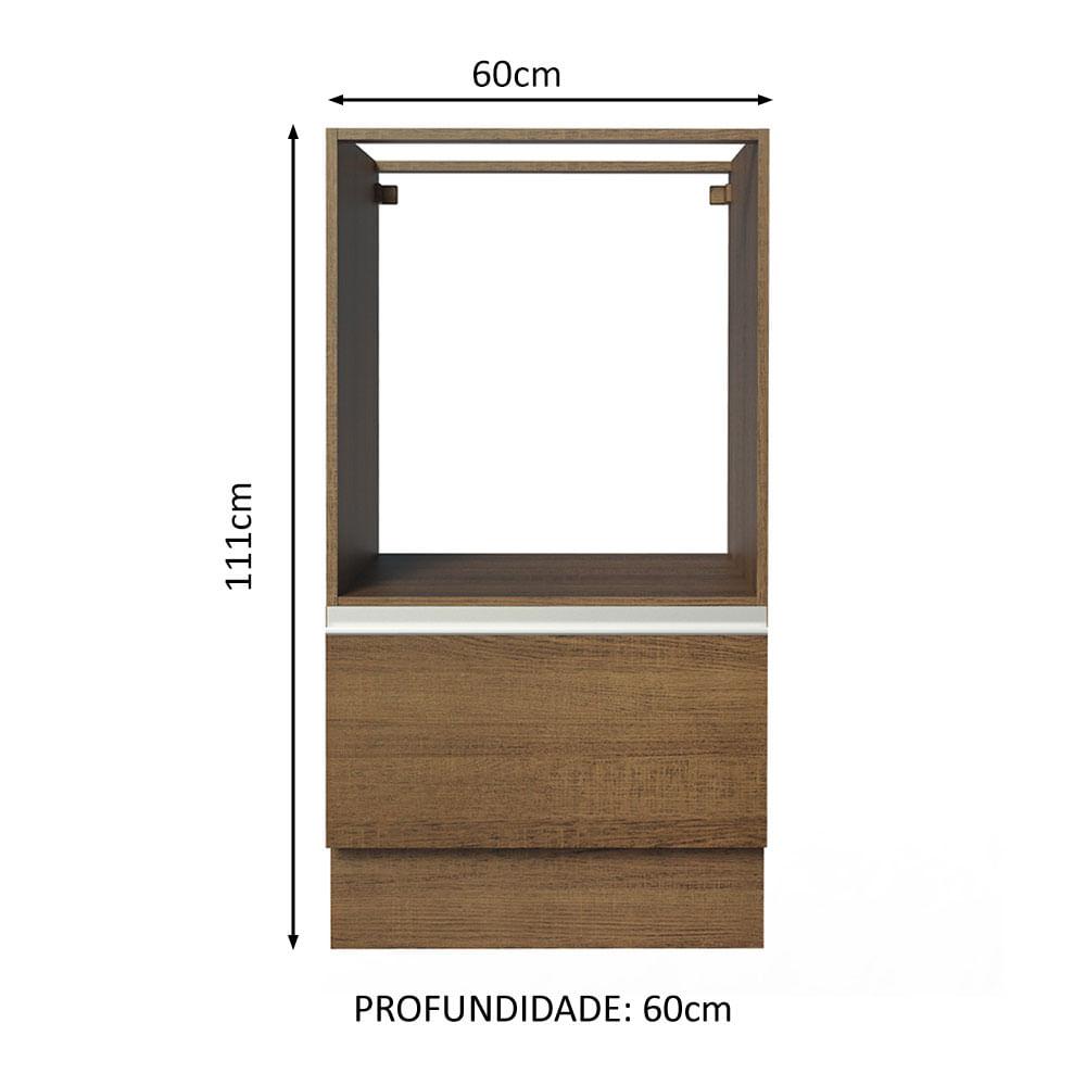 Foto 3 pulgar | Mueble de Cocina para Horno y Microondas Madesa Glamy 60 x 60 cm