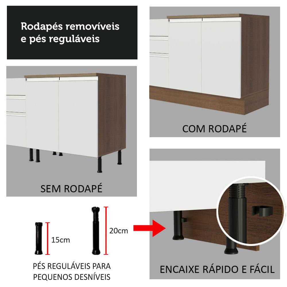 Foto 8 | Mueble de Cocina para Horno y Microondas Madesa Glamy 60 x 60 cm