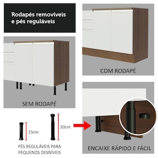 Foto 8 | Mueble de Cocina para Horno y Microondas Madesa Glamy 60 x 60 cm