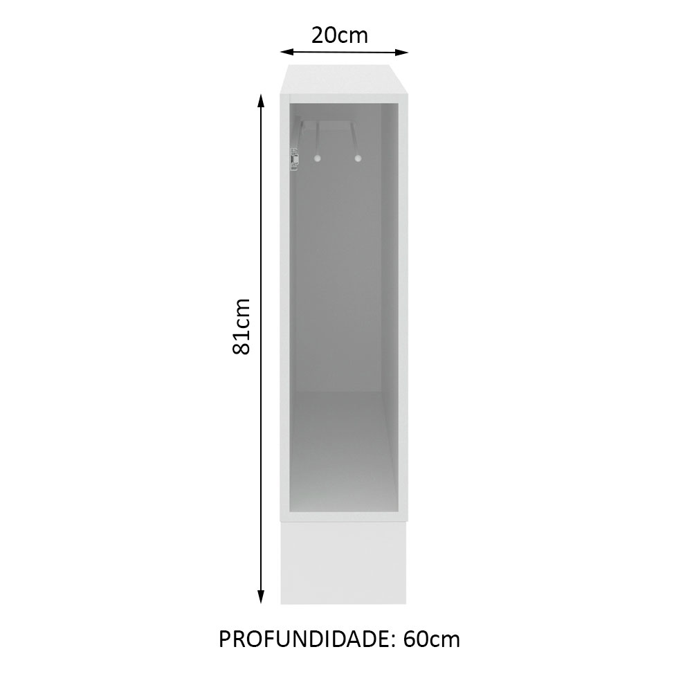 Foto 5 pulgar | Mueble de Cocina Madesa - Mostrador Portapaños Lux, Glamy, Stella 20 cm x 60 cm