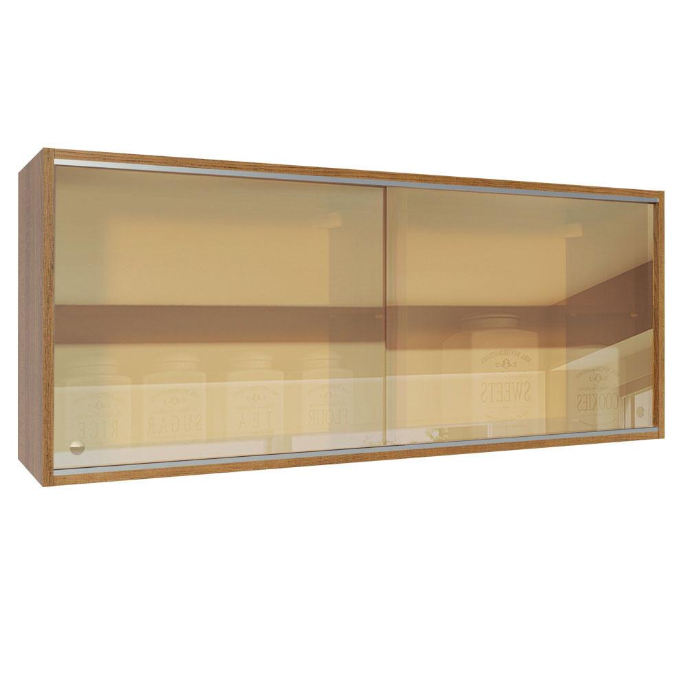 Foto 1 | Alacena de Cocina Madesa Glamy 120 cm 2 Puertas Corredizas de Cristal Reflex