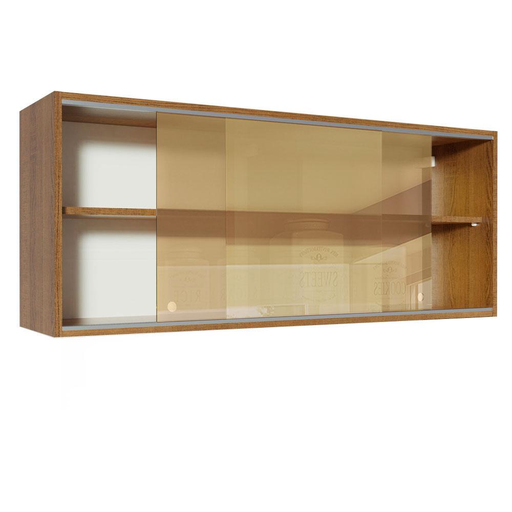 Foto 5 pulgar | Alacena de Cocina Madesa Glamy 120 cm 2 Puertas Corredizas de Cristal Reflex