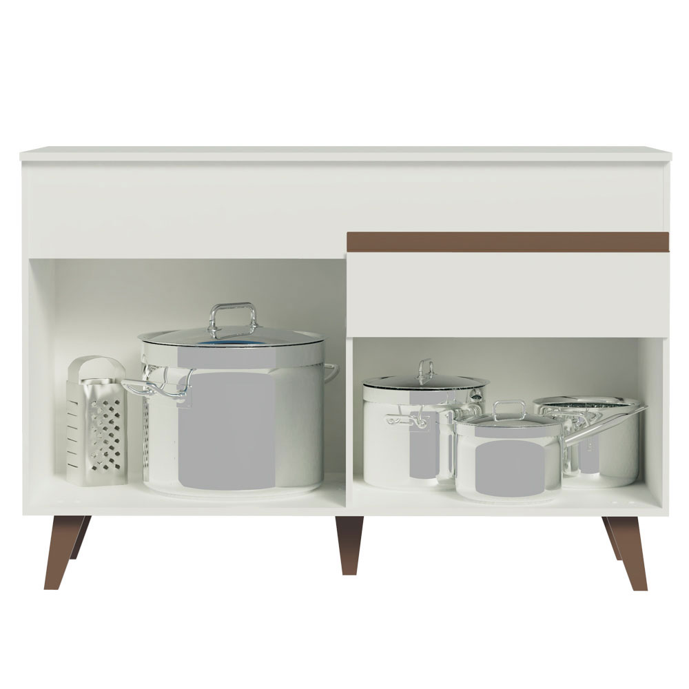 Foto 8 | Mueble de Cocina Madesa Reims 2 Puertas y 1 Cajón Blanco