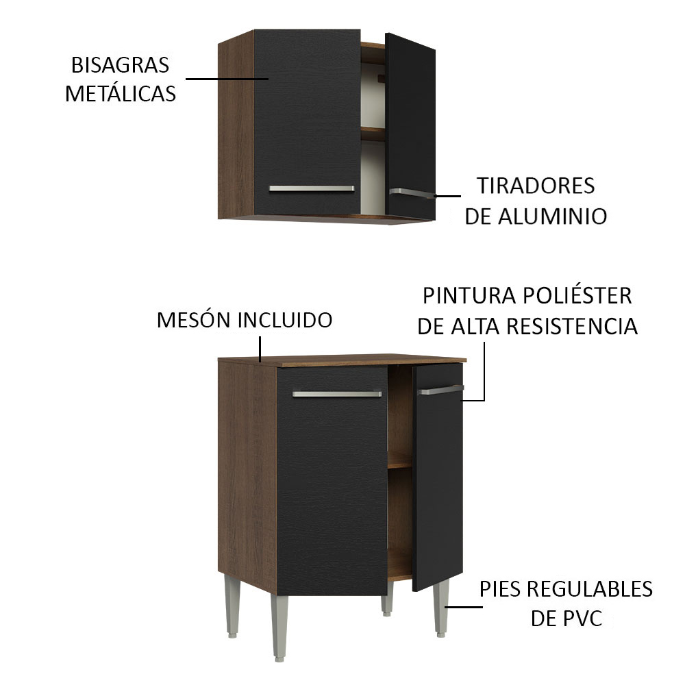 Foto 5 | Mueble para Cocina Madesa Emily Marrón