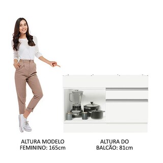 Foto 4 | Mueble de Cocina 120 x 60 cm 1 Puerta 2 Cajones Glamy Madesa