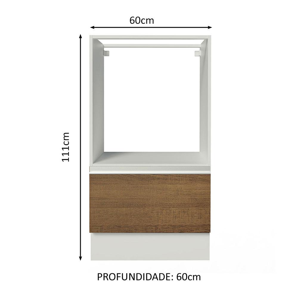 Foto 2 | Mueble de Cocina para Horno y Microondas Madesa Glamy 60 x 60 cm