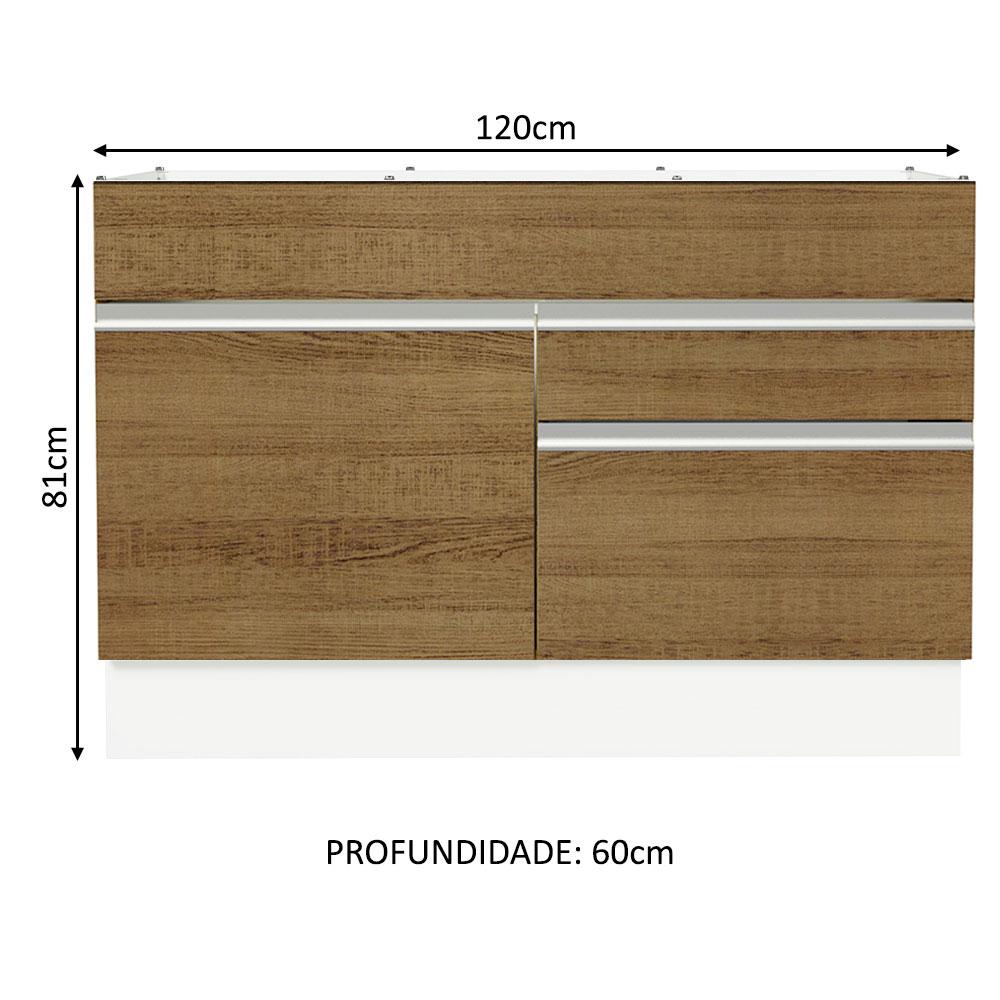 Foto 3 pulgar | Mueble de Cocina Madesa Glamy - Mostrador para Fregadero 120 cm x 60 cm