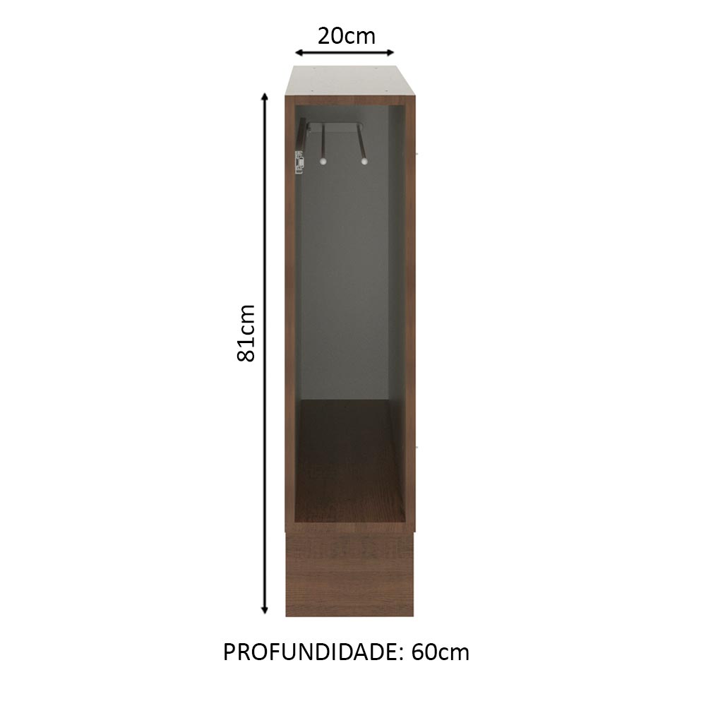 Foto 5 pulgar | Mueble de Cocina Madesa - Mostrador Portapaños Lux, Glamy, Stella 20 cm x 60 cm