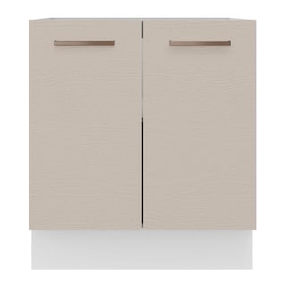 Foto 6 | Mueble de Cocina 70 x 60 cm 2 Puertas sin Tablero Blanco y Crema Agata Madesa
