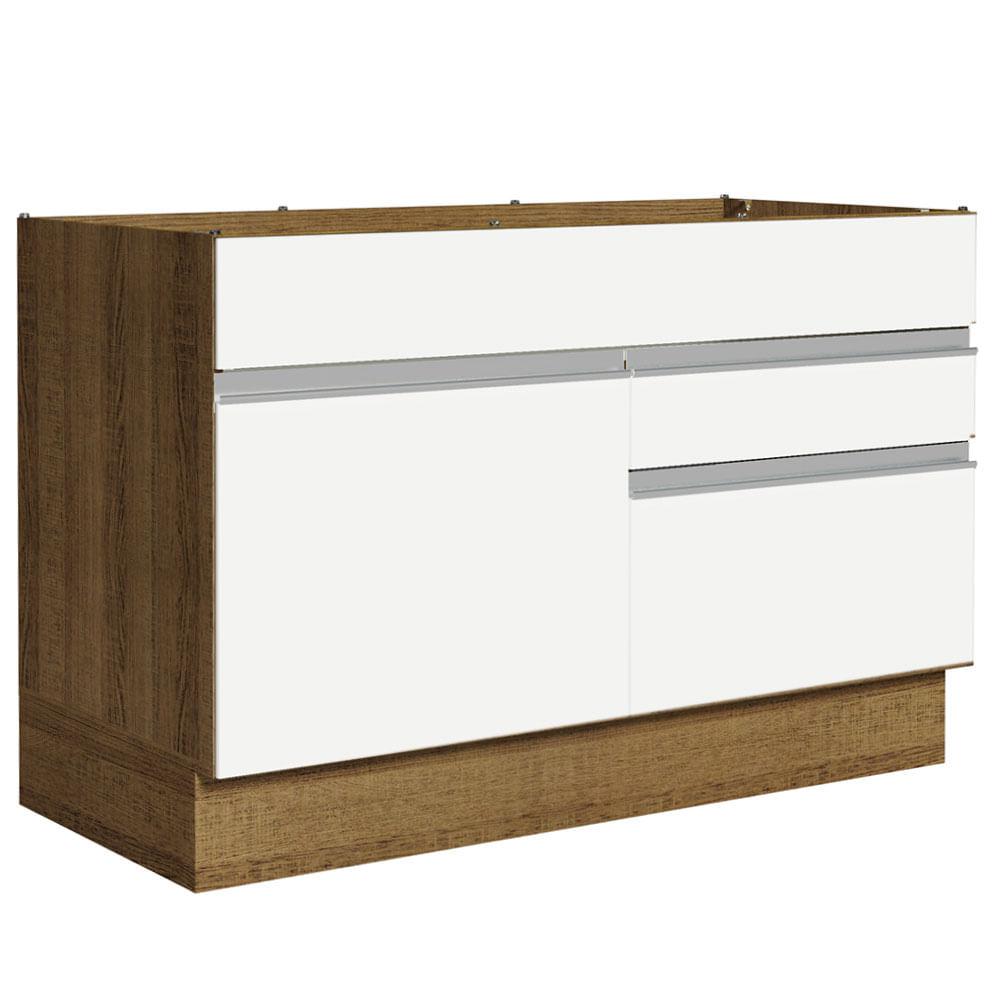 Foto 2 pulgar | Mueble de Cocina 120 x 60 cm 1 Puerta 2 Cajones sin Tablero Glamy Madesa