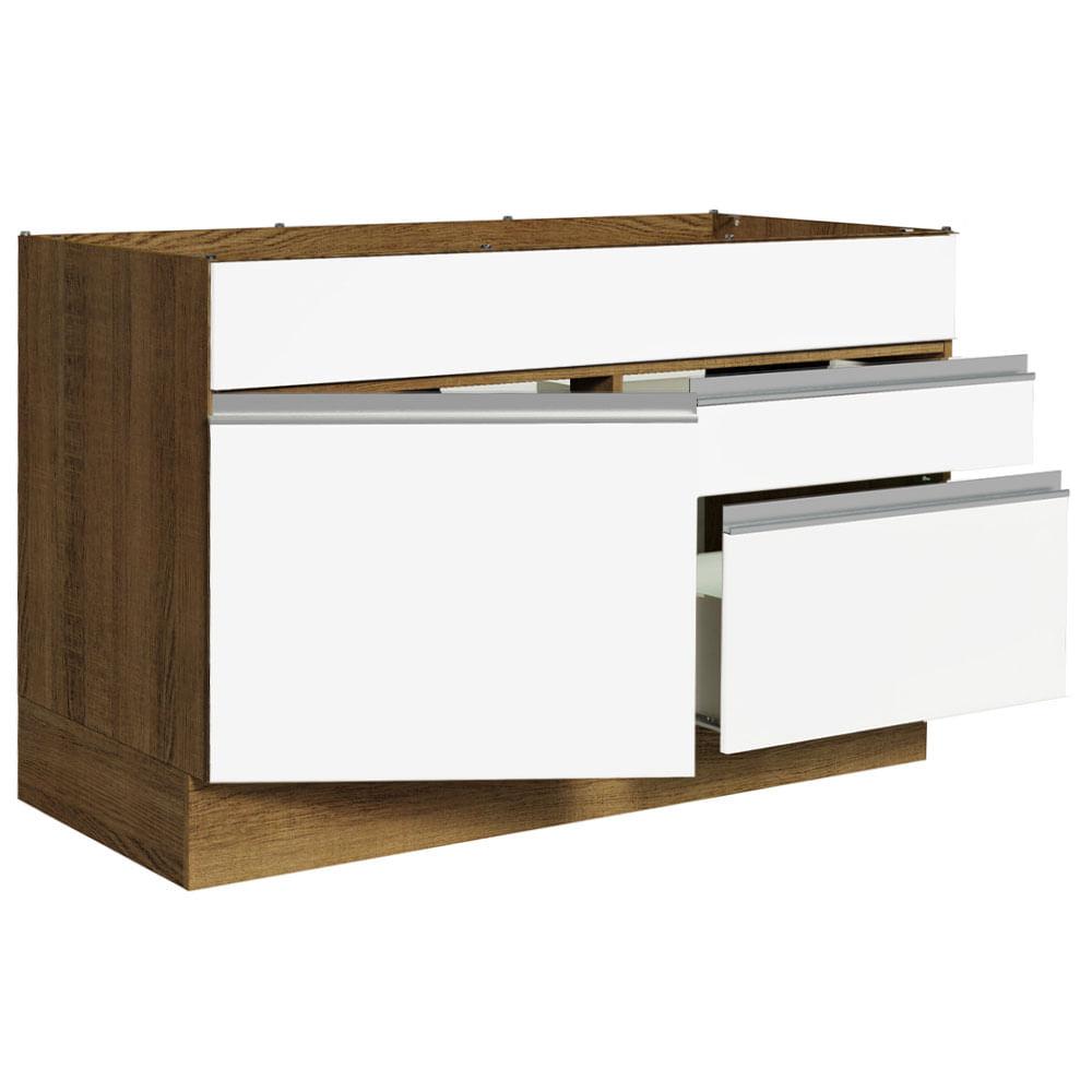 Foto 5 | Mueble de Cocina 120 x 60 cm 1 Puerta 2 Cajones sin Tablero Glamy Madesa