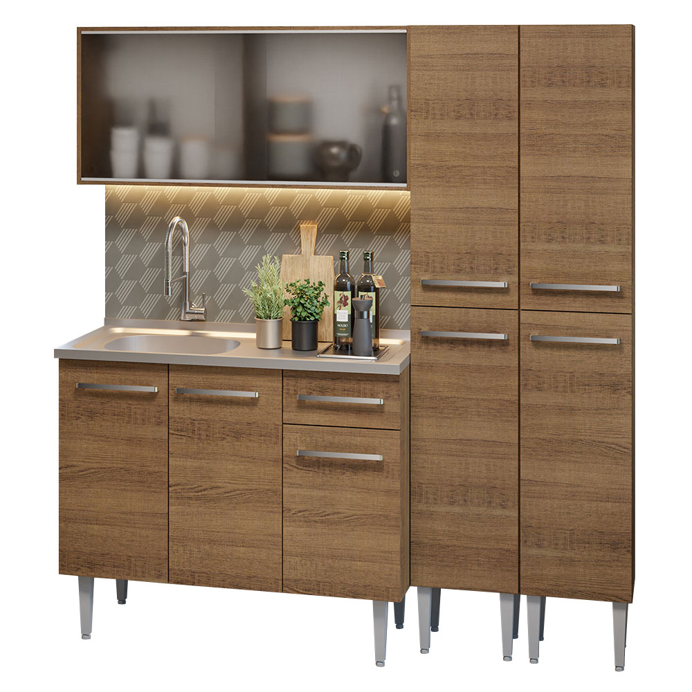 Foto 2 | Madesa Gabinete de Cocina Integral Compacta con Fregadero Emilly Rustic