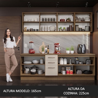 Foto 4 | Cocina Integral Madesa Ágata 240 cm x 60 cm de Profundidad - con Encimera