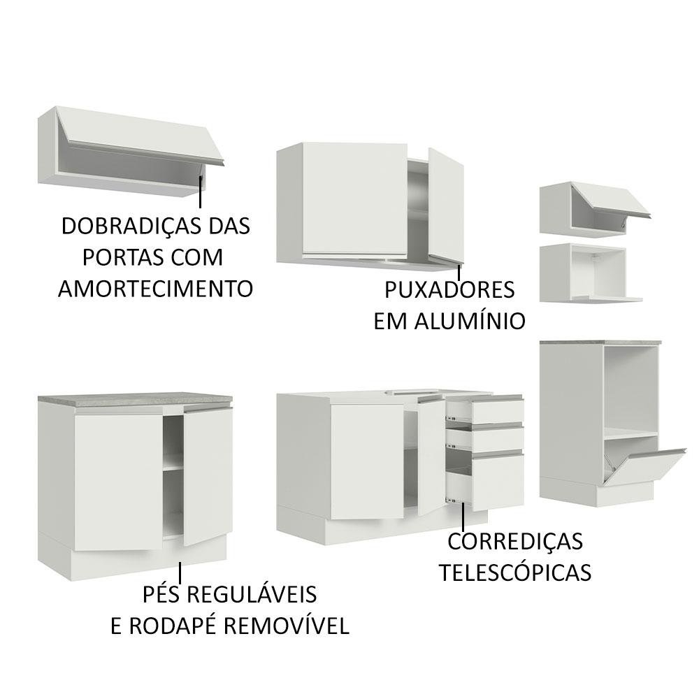 Foto 4 | Cocina Integral Madesa Agata 260 cm x 60 cm de Profundidad 02