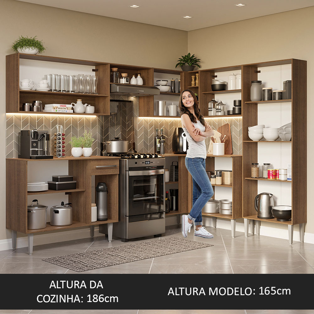 Foto 5 | Cocina Integral Madesa GCEM417002J1 Gris de 417 Cm