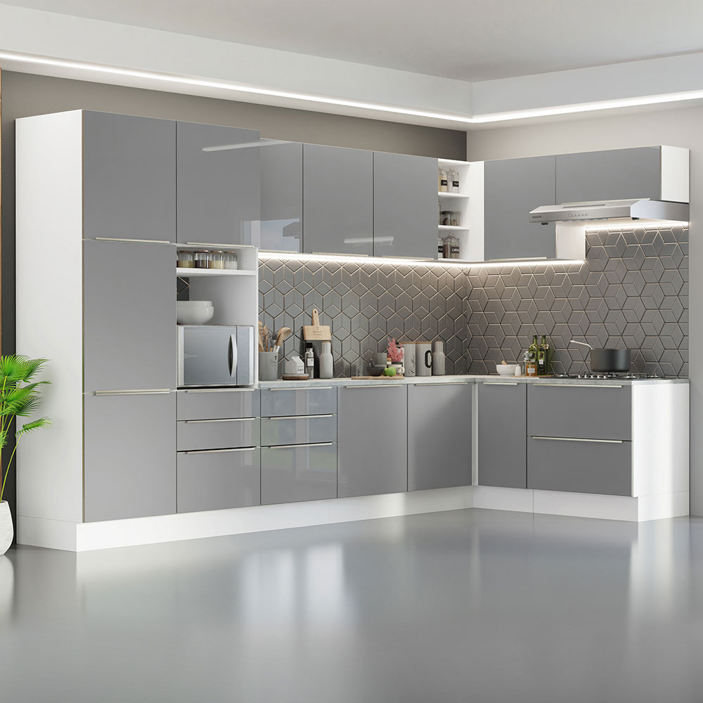Foto 3 pulgar | Cocina Integral Madesa GCLX5460059R Gris de 546 Cm