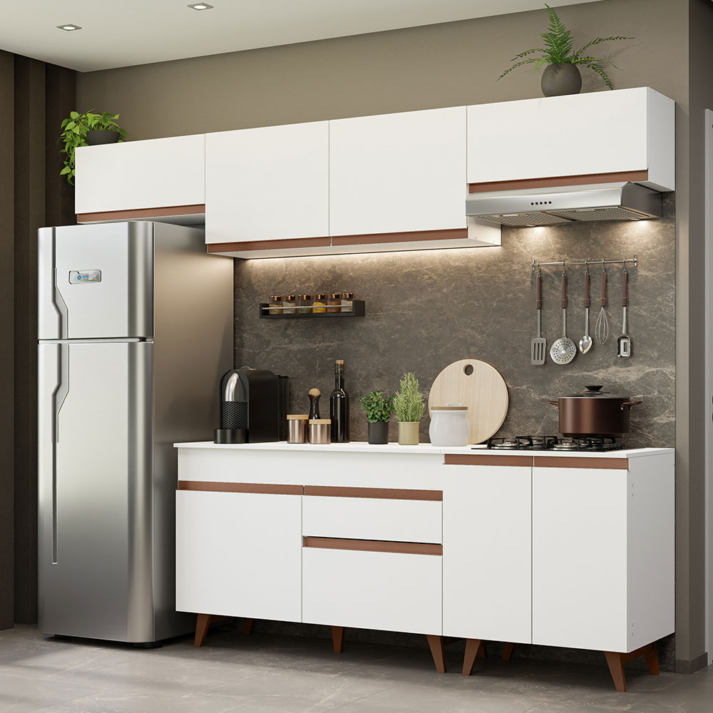 Foto 3 pulgar | Cocina Integral Madesa GRRM26001009 Blanca de 260 Cm