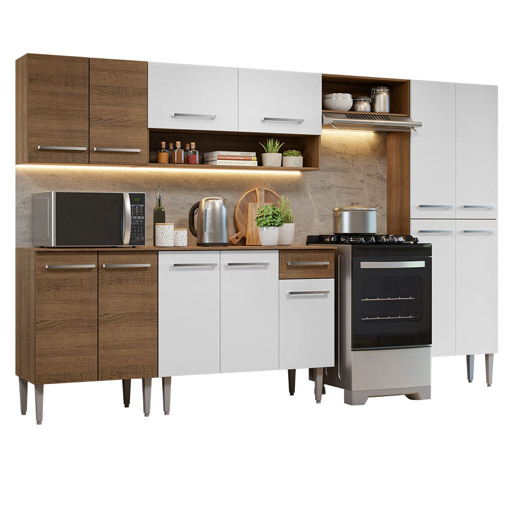 Cocina Integral Madesa GREM2930109B Blanca de 293 Cm