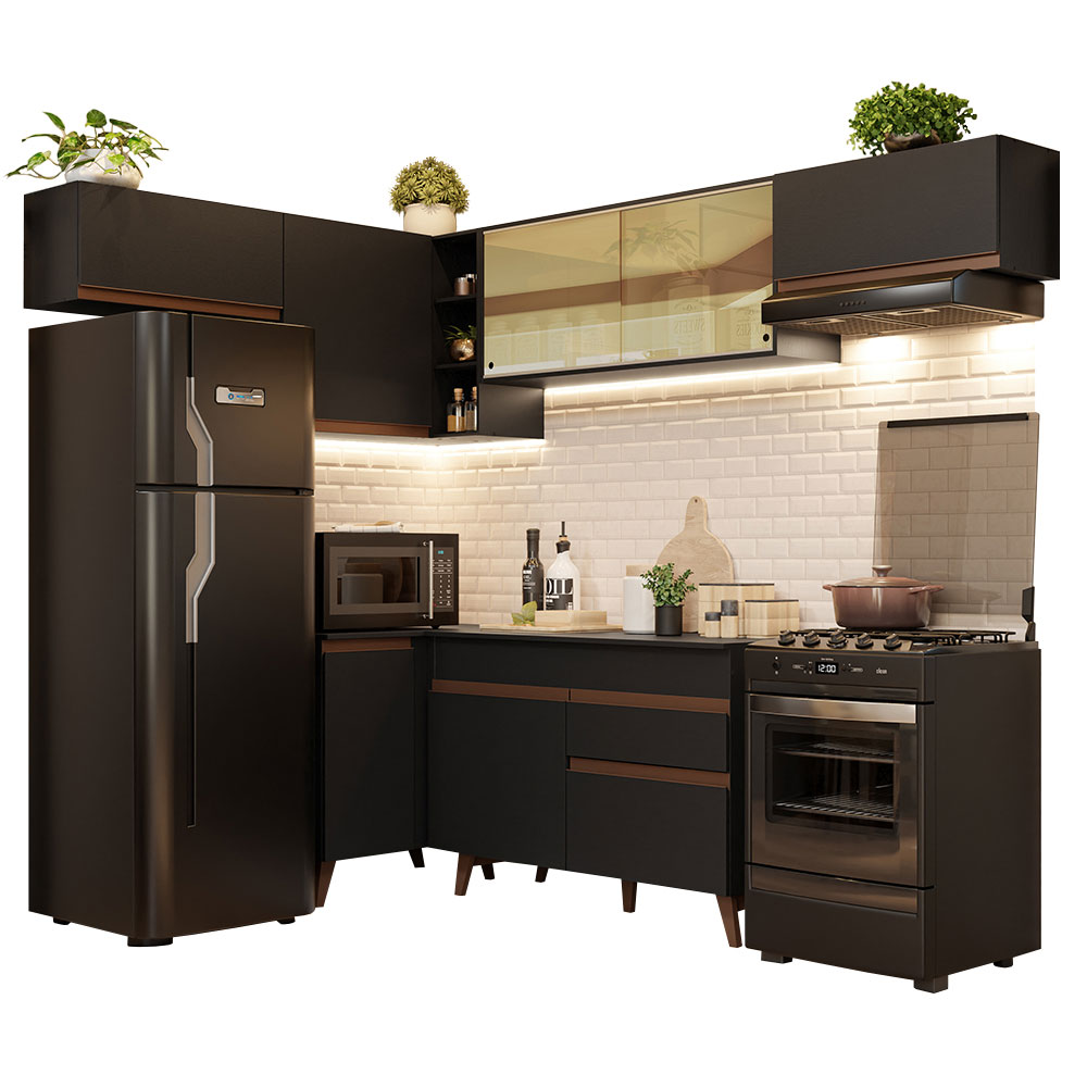 Foto 2 pulgar | Cocina Integral Madesa GCRM4020048N Negra de 402 Cm