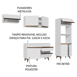 Foto 7 | Cocina Completa Integral Madesa 260 cm Reims Blanca