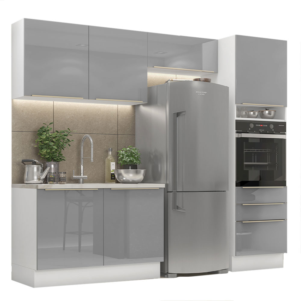 Foto 2 | Cocina Integral Completa Madesa Lux Blanco con Gris 260 cm