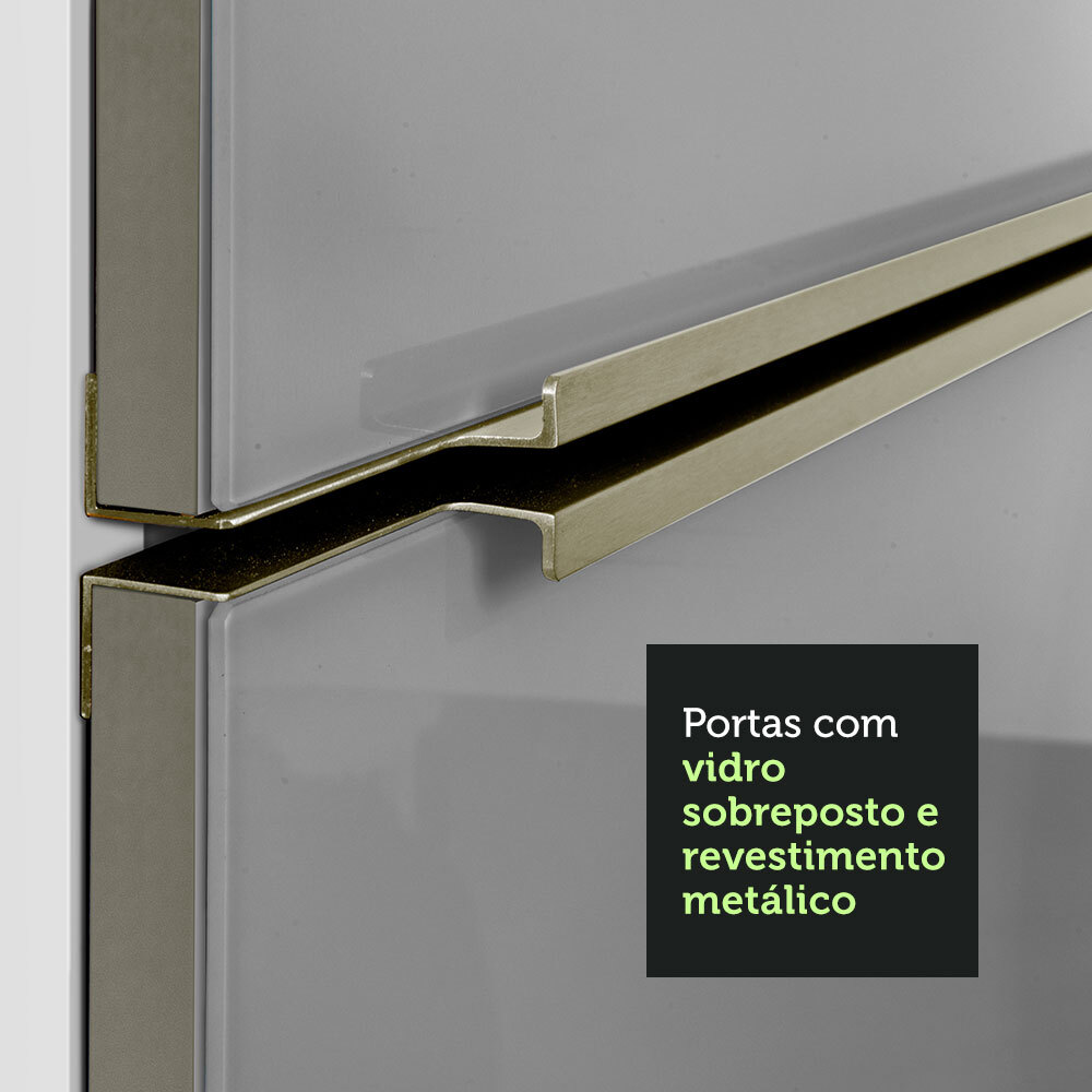Foto 9 pulgar | Cocina Integral de Esquina Madesa Lux Blanco con Gris 546 cm
