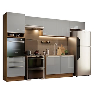 Foto 2 | Madesa Gabinete De Cocina Integral Completa 340 Cm Lux Rústico/gris 01