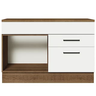 Foto 6 | Gabinete de Fregadero Cocina 1 Puerta y 2 Cajones Madesa con Encimera Agata Rustic Blanco