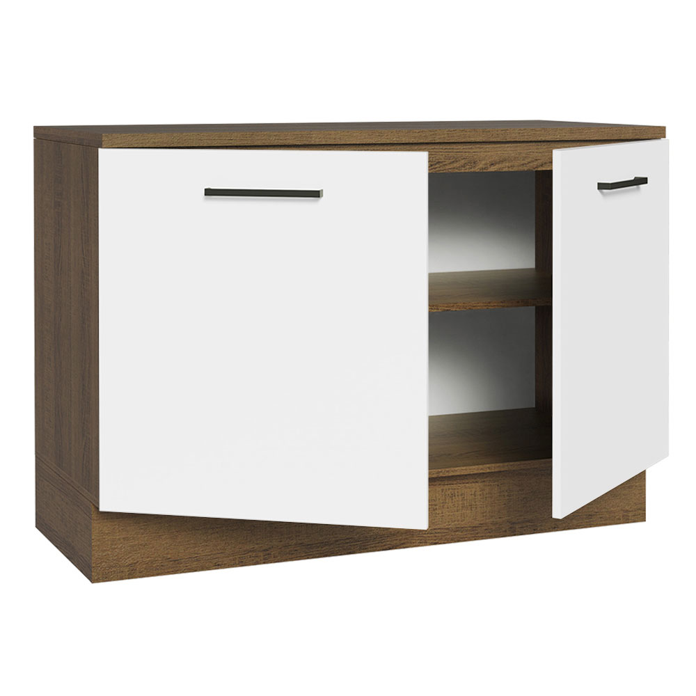 Foto 5 pulgar | Gabinete de Fregadero Cocina Integral Madesa 2 Puertas con Encimera Agata Rustic Blanco