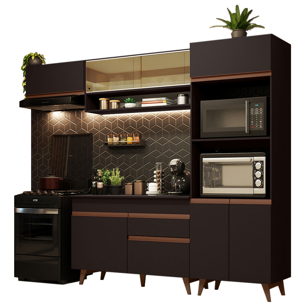 Foto 3 pulgar | Gabinete de Cocina Integral Completa Madesa 260 cm Reims Negro 07