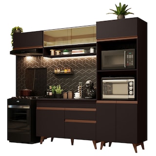 Foto 2 | Gabinete de Cocina Integral Completa Madesa 260 cm Reims Negro 07