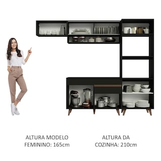 Foto 5 | Gabinete de Cocina Integral Completa Madesa 260 cm Reims Negro 07