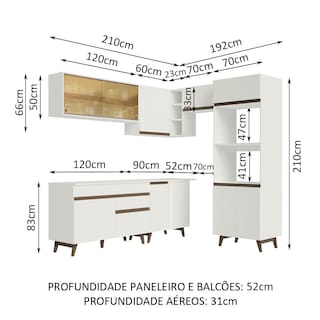 Foto 3 | Cocina Integral Madesa GCRM40200209 Blanca de 402 Cm