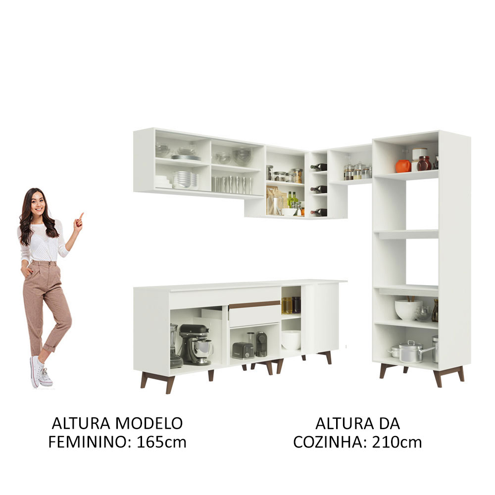 Foto 6 pulgar | Cocina Integral Madesa GCRM40200209 Blanca de 402 Cm