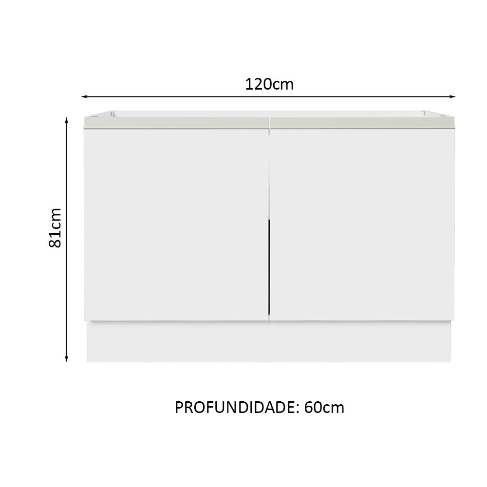 Foto 3 pulgar | Gabinete para Fregadero Madesa Blanco 2 Puertas