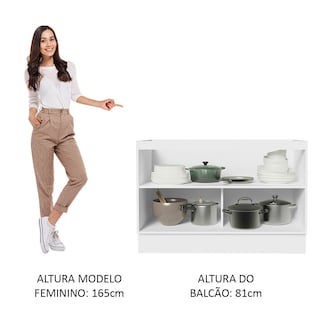 Foto 4 | Gabinete para Fregadero Madesa Blanco 2 Puertas