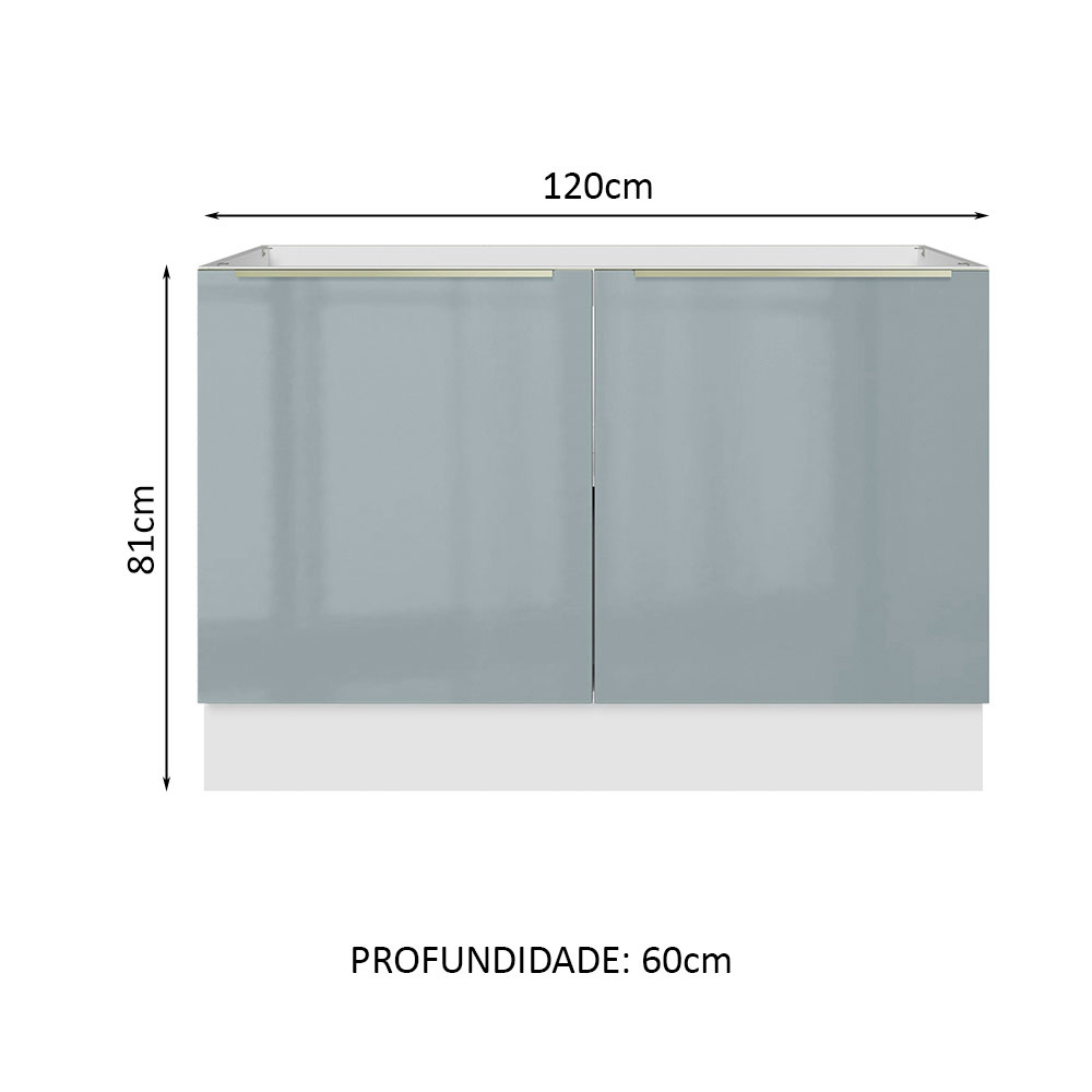 Foto 2 | Gabinete para Fregadero Madesa Gris con 2 Puertas