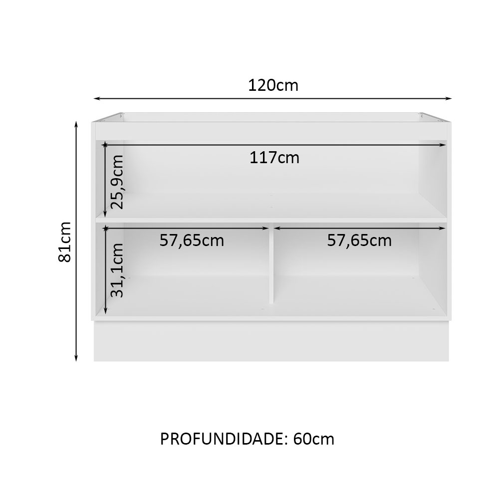 Foto 4 pulgar | Gabinete para Fregadero Madesa Gris con 2 Puertas