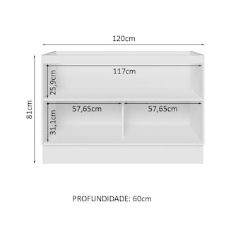 Foto 3 | Gabinete para Fregadero Madesa Gris con 2 Puertas