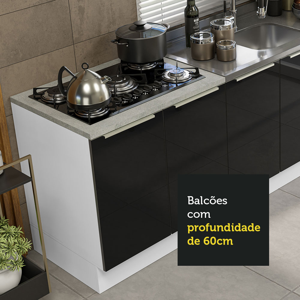 Foto 7 pulgar | Mueble para Cocina Madesa Negro con 3 Puertas