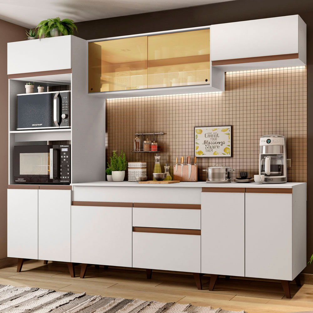 Foto 3 pulgar | Cocina Integral Madesa GRRM26000209 Blanca de 260 Cm