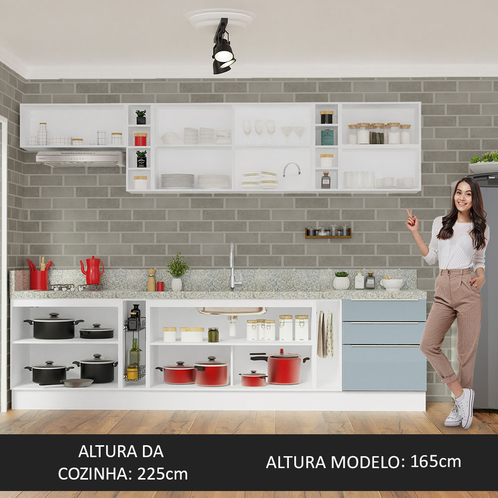 Foto 5 | Cocina Integral Madesa GRLX3000019R Blanca de 300 Cm