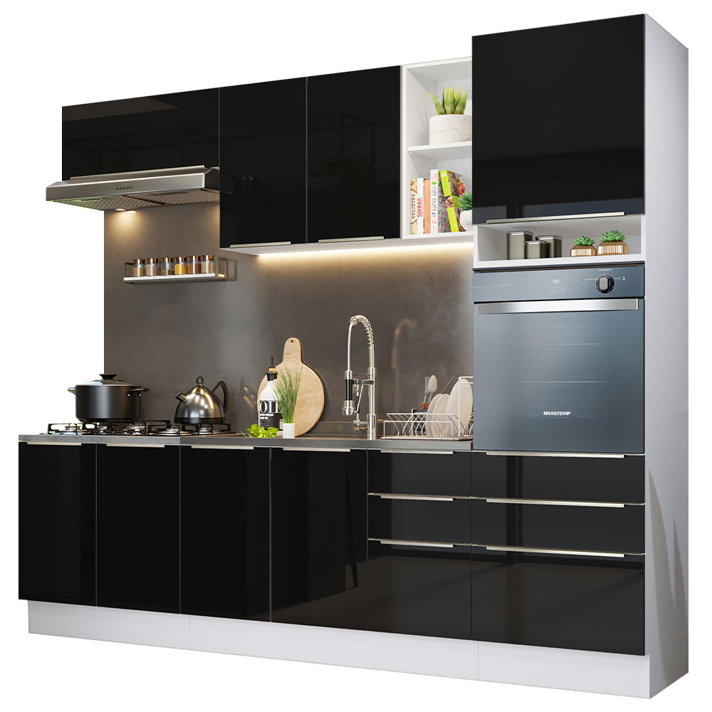 Foto 3 pulgar | Cocina Integral Completa Madesa Lux Negro 260 cm