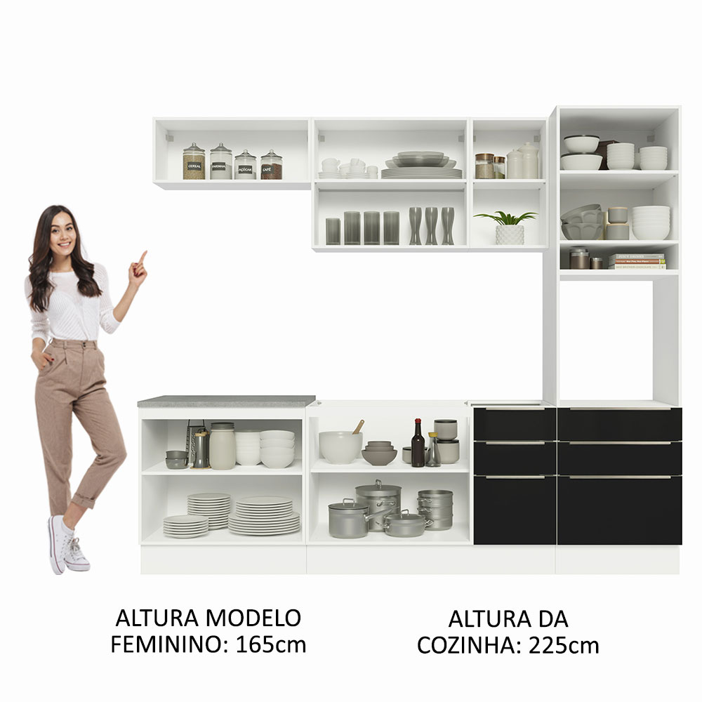 Foto 5 | Cocina Integral Completa Madesa Lux Negro 260 cm