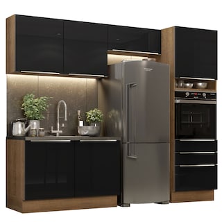 Foto 2 | Cocina Madesa Lux Completa 260 cm Negra