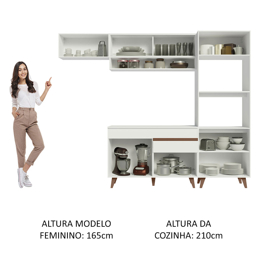 Foto 5 | Cocina Integral Completa Madesa Reims Blanco 260 cm