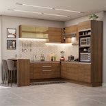 Gabinete de Cocina Integral Esquinero Completo Madesa Glamy Rústico