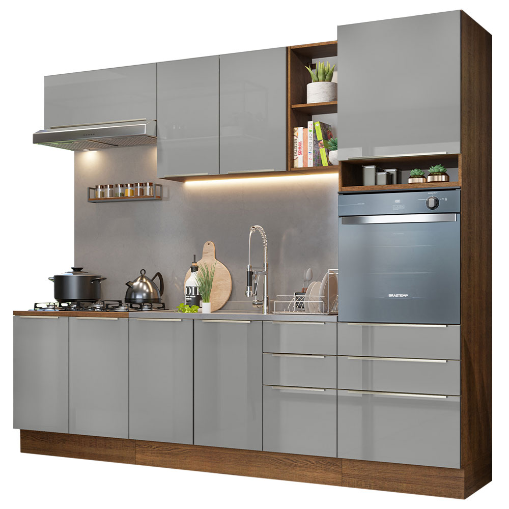 Cocina Integral Madesa GRLX2600089N Gris de 260 Cm