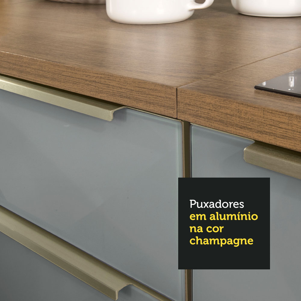 Foto 9 pulgar | Cocina Integral Madesa GRLX2600089N Gris de 260 Cm